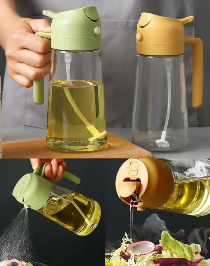 Premium 2-in-1 Glass Oil Sprayer & Pour Dispenser – Precision Spray Bottle for Healthy Cooking