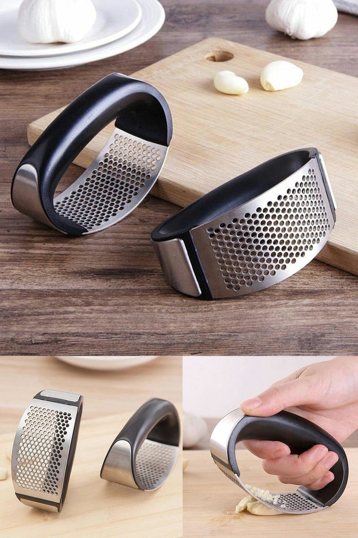 Stainless Steel Garlic Press & Mincer – Ergonomic Manual Garlic Crusher Tool